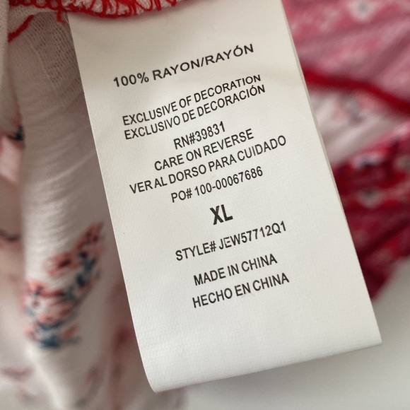 Jolt Floral sleeveless Boho top, Size XL, NWT - Picture 2 of 7